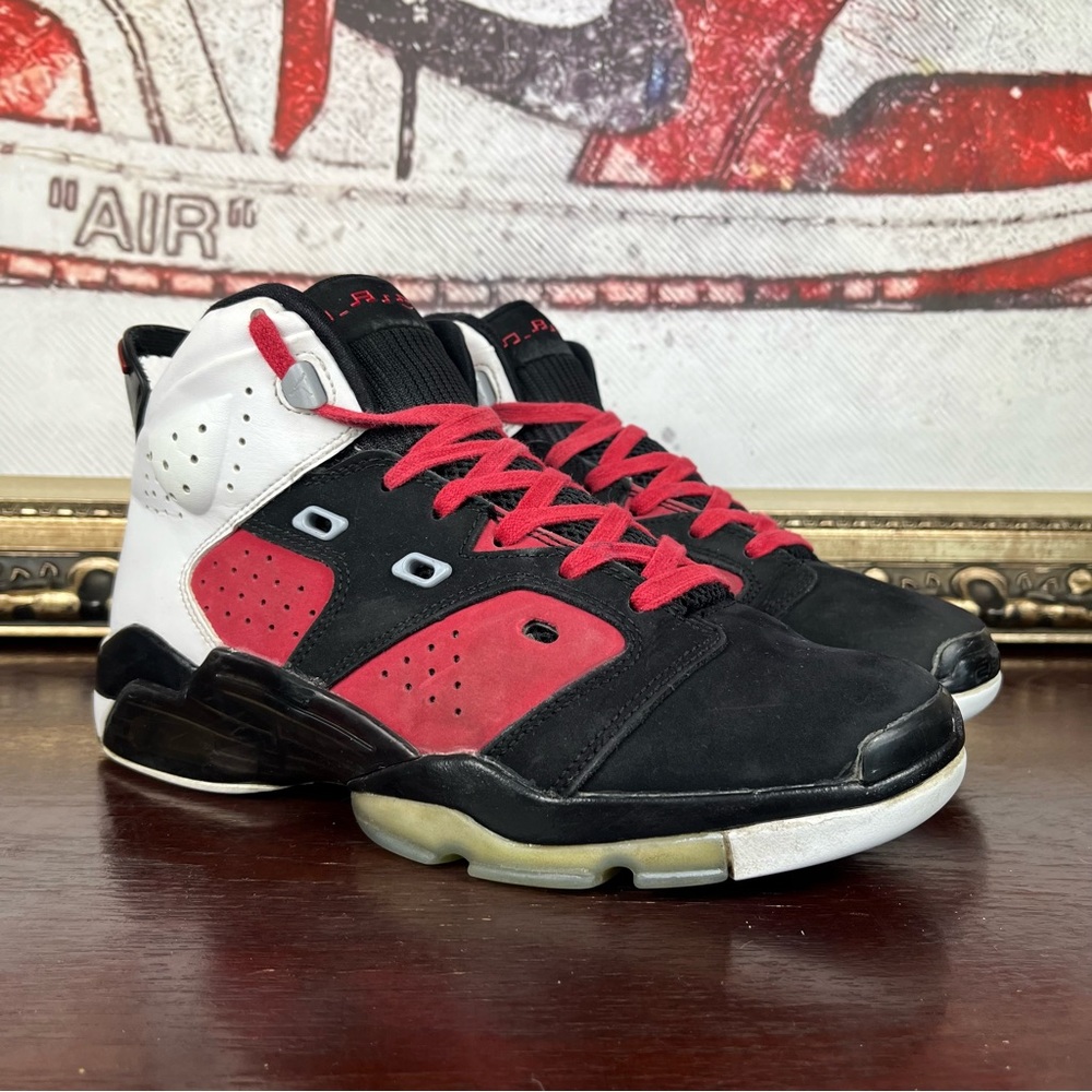 Jordan 6-17-2023 GS ‘Carmine’ Basketball Shoe Size 6.5Y Black White Red